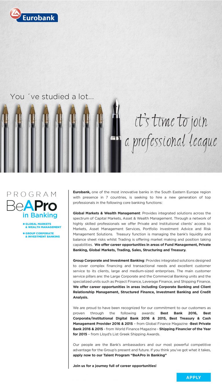 Program BeAPro in Banking