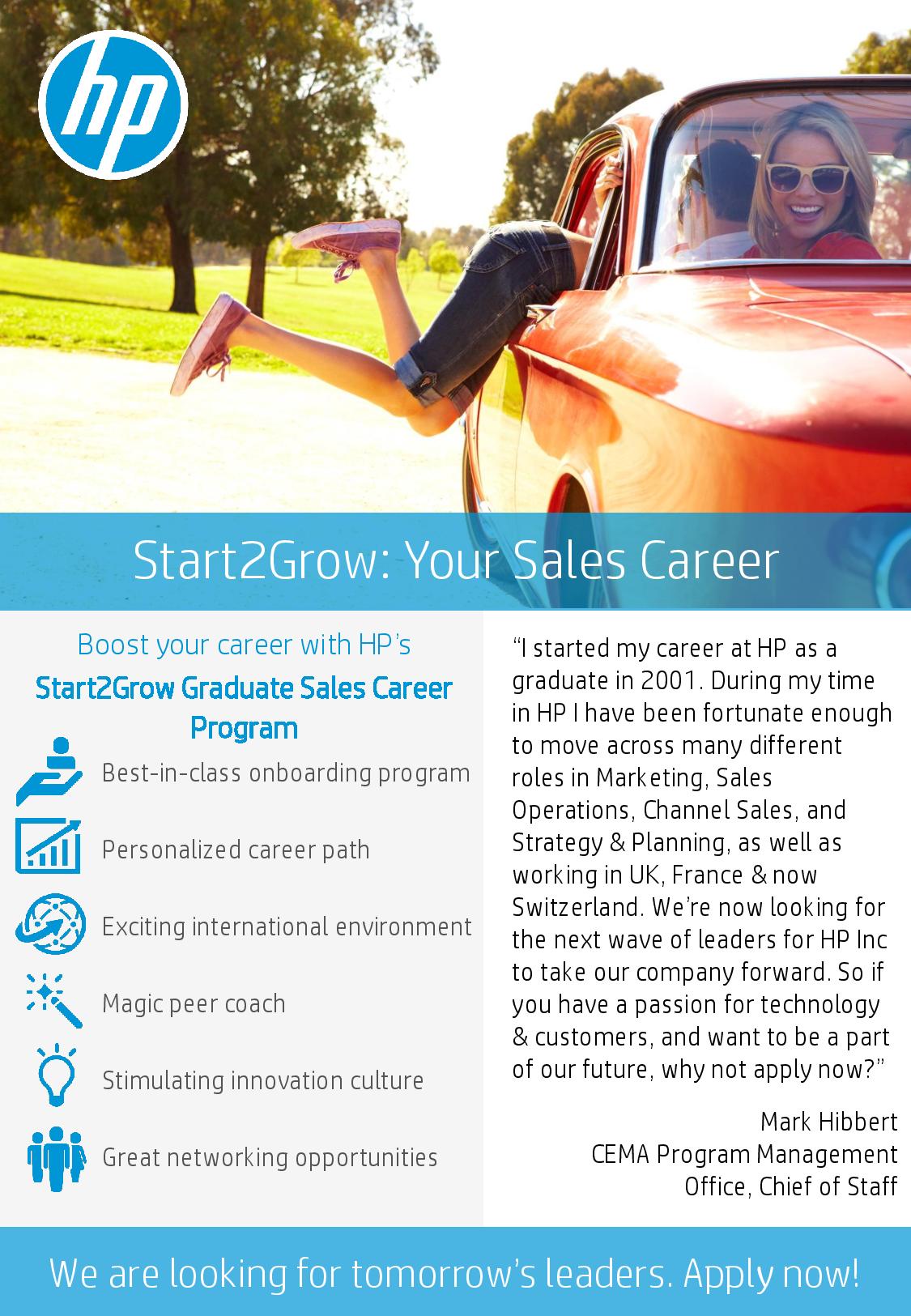 Start2Grow Sales Graduate Program - Career Office