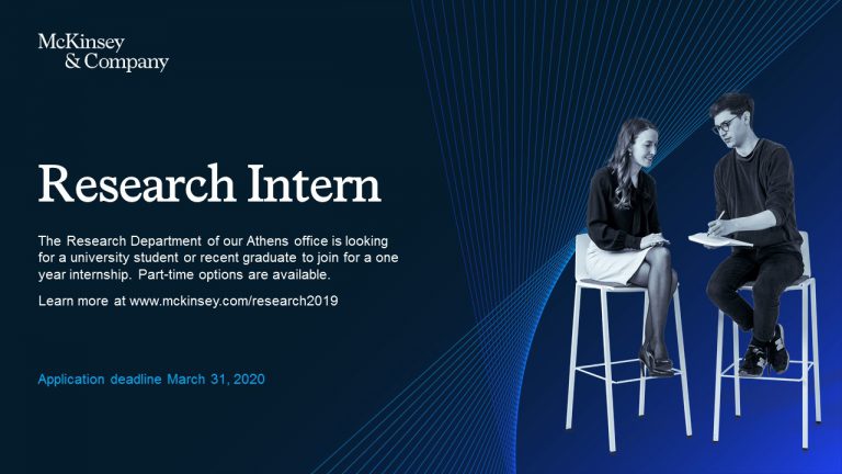 ONE-YEAR RESEARCH INTERNSHIP – MCKINSEY & COMPANY | GREECE