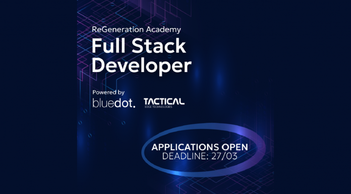 Νέα Ακαδημία Full Stack Development από το ReGeneration Academy σε συνεργασία με τις Bluedot και Tactical Edge